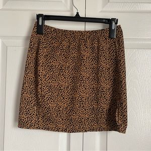 Animal Print Mini Skirt